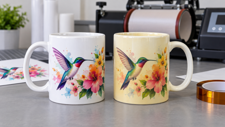 Tazas sublimadas quedan amarillas por problemas de calor o color
